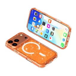 iPhone 17 Pro Max - TPU Glitter Powder Orange - 4