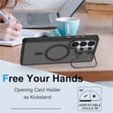 Samsung Galaxy S25 Ultra - Foldable Kickstand Matte TPU Black - 2