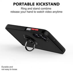 Samsung Galaxy A36/A56 - TPU Ring Kickstand Black Red - 2