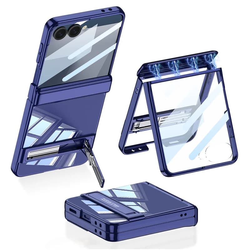 Samsung Galaxy Z Flip 7 - GKK Magnetic Hinge Tempered Glass Purple